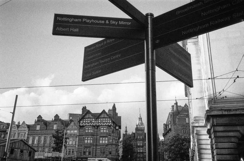 Testing out Nkon L35 AF2 with HP5 film in Nottingham