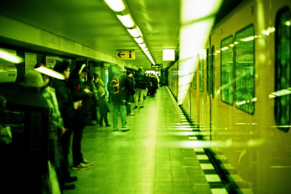 cross-processed photo showing green colour tones